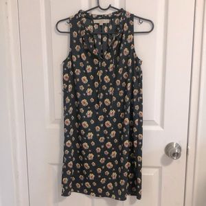 Sleeveless Green Floral Dress